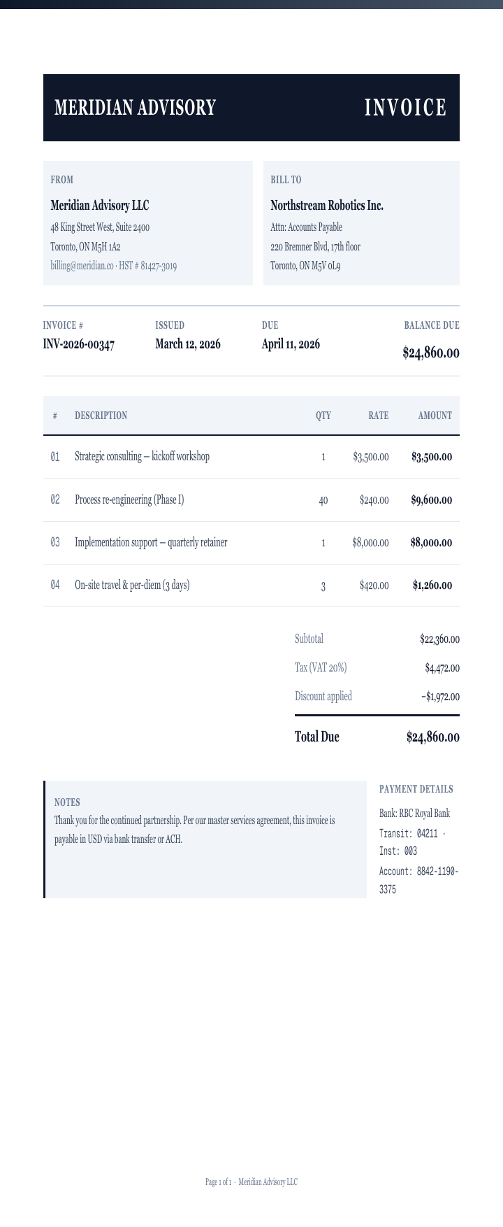 Invoice exported from ReflowPDF — page 1