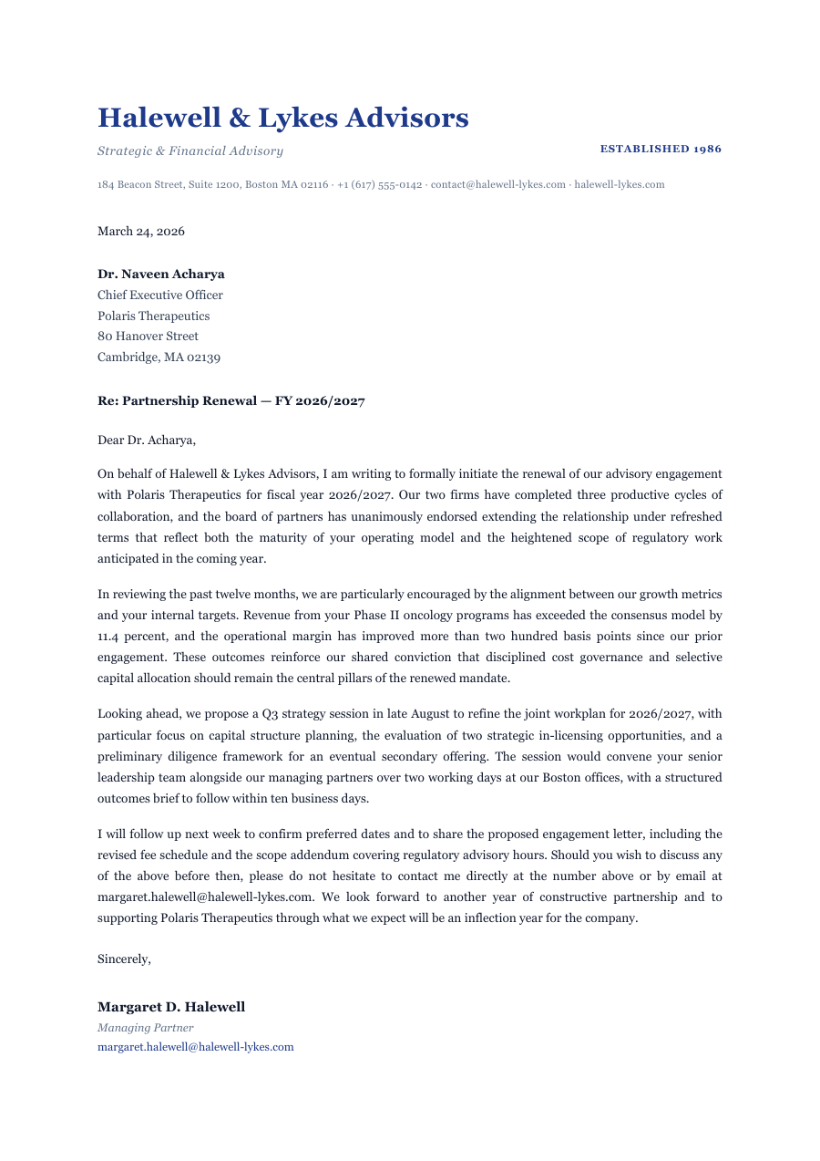 Formal Business Letter template — page 1