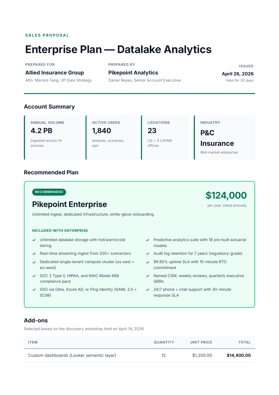 Sales Proposal template — page 1
